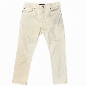 Fidelity Torino Jeans Mens 36X29 Cream Straight Cotton Denim Made in USA Slim